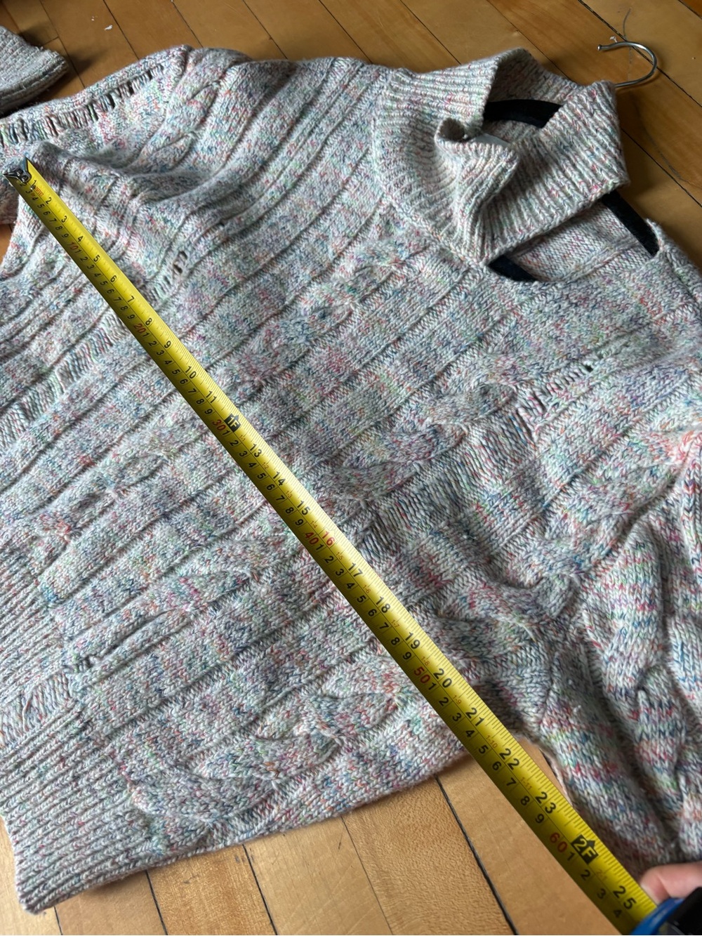 Haikure Sz S Clare Rainbow Wool Cotton Knit Cut Out Sweater - Picture 10 of 10